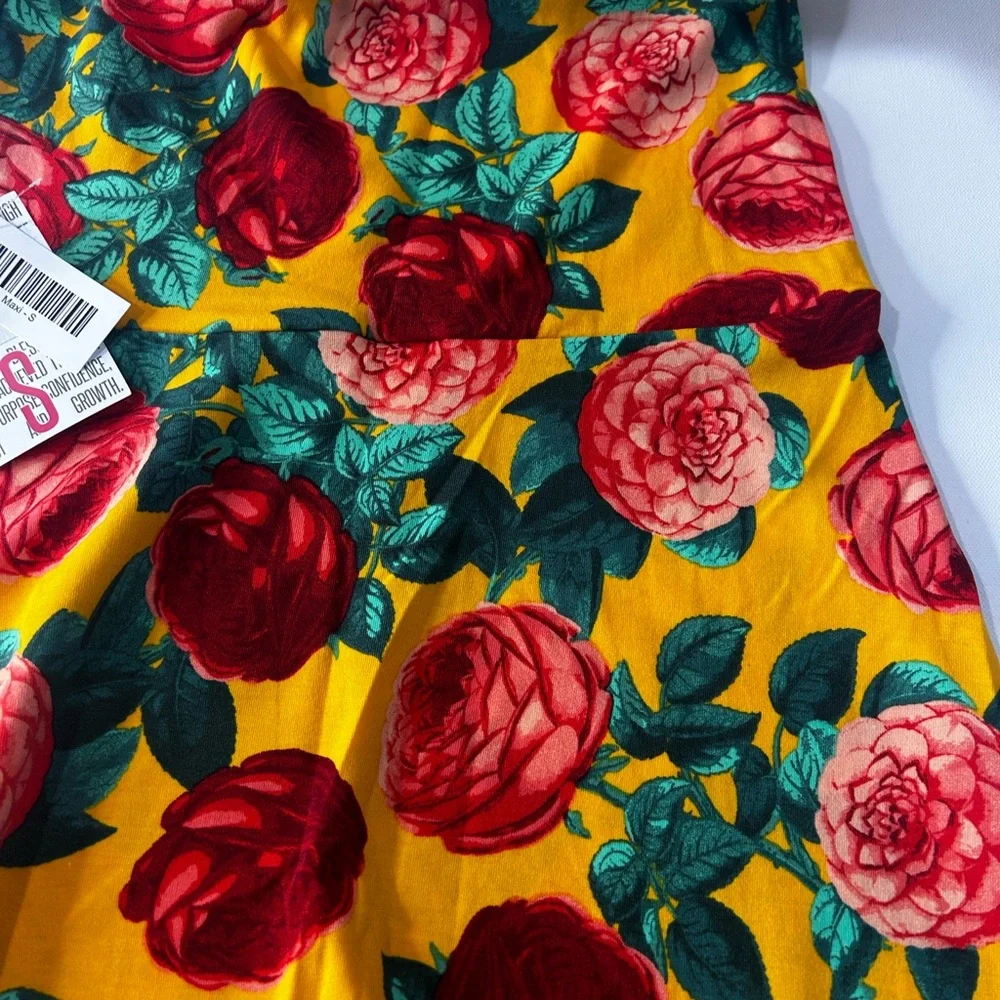 NWT Lularoe Small Maxi Floral Yellow and Red Women's Skirt - Picture 3 of 6